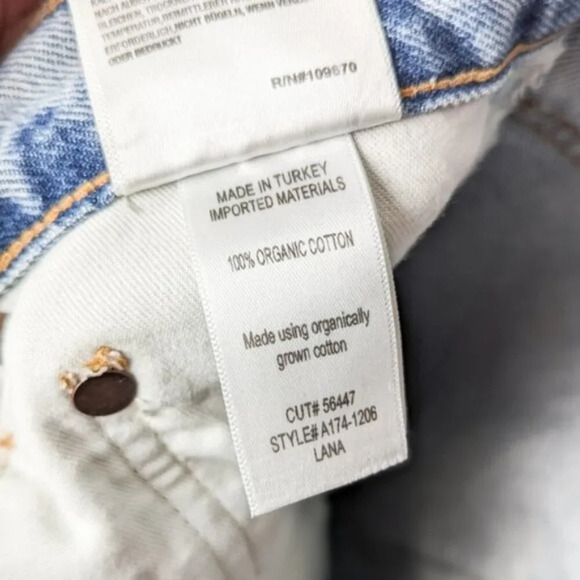 AGOLDE Lana Jeans Emulsion Blue 24 - Picture 11 of 11